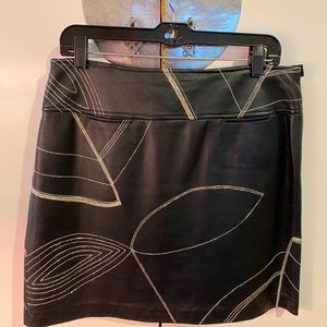 Mini Leather Skirt by Etcetera
